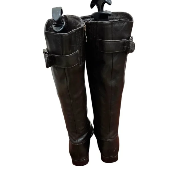 Strimma Women's Luxury chocolate Leather Lined Low Heel Tall Boots Size EU 38 - Picture 9 of 15